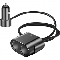 Автомобільний зарядний пристрій Baseus High Efficiency One to Two Cigarette Lighter Black (CRDYQ-01)