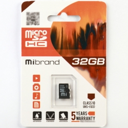 microSDHC (UHS-1 U3) Mibrand 32Gb class 10