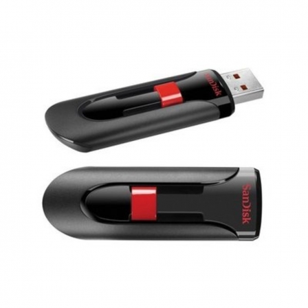 Flash SanDisk USB 2.0 Cruzer Glide 64Gb Black/Red