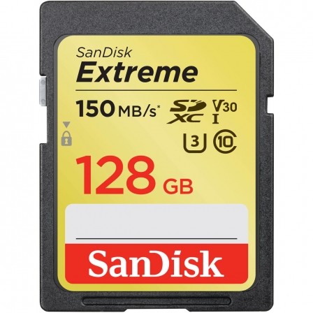 

SDXC (UHS-1 U3) SanDisk Extreme 128Gb class 10 V30 (150Mb/s)