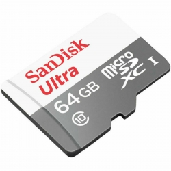 microSDXC (UHS-1) SanDisk Ultra 64Gb class 10 A1 (100Mb/s)