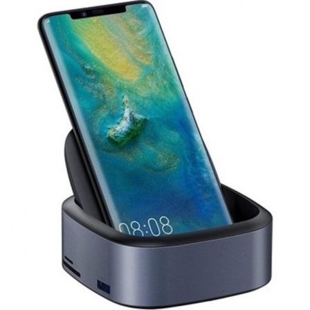 

Мультипортовый адаптер Baseus Mate Docking Type-C Mobile Phone Intelligent HUB Expanded Socket Deep gray (CAHUB-S0G), Черный