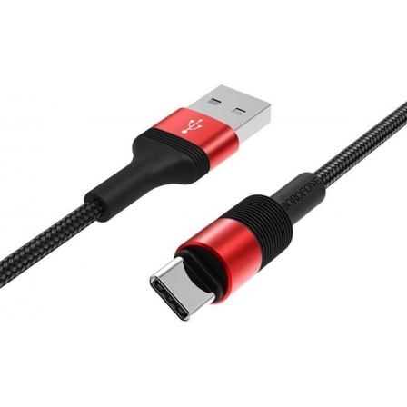 

Кабель BOROFONE BX21 Outstanding Type-C 1m, 3A woven braid Red