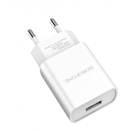 Мережевий зарядний пристрій BOROFONE BA20A Sharp single port charger set(Lightning) White