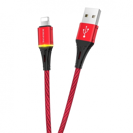 

Кабель BOROFONE BU25 Glory Type-C 1.2m, up to 2.4A seven-color gradient light Red