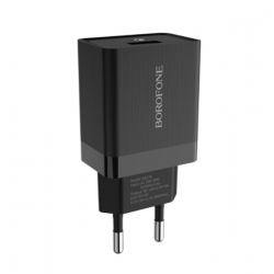 Мережевий зарядний пристрій BOROFONE BA20A Sharp single port charger set(Micro) Black