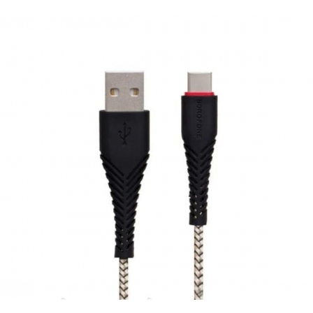 

Кабель BOROFONE BX25 Powerful Type-C 1m, nylon braid Black