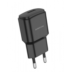 Мережевий зарядний пристрій BOROFONE BA48A Orion single port charger Black