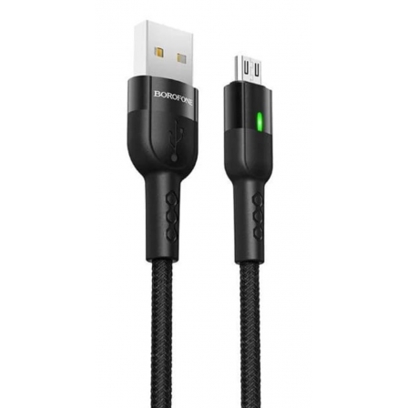 

Кабель BOROFONE BU17 Starlight smart power off charging Micro-USB Black