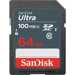 SDHC (UHS-1) SanDisk Ultra 64Gb class 10 (100Mb/s)