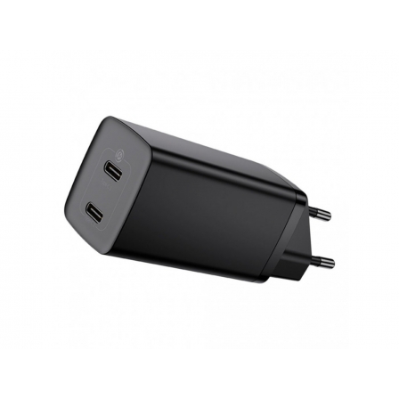 

Сетевое зарядное устройство Baseus GaN2 Lite Quick Charger C+C 65W EU Black (CCGAN2L-E01), Черный