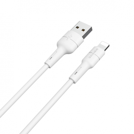 Кабель BOROFONE BX30 Silicone Lightning 1m 2.4A White