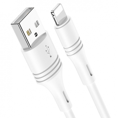 Кабель BOROFONE BX43 CoolJoy charging data cable for Lightning 2.4A 1m White