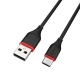 Кабель BOROFONE BX17 Enjoy charging data sync cable for Type-C 1m 2A Black