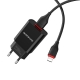 Мережевий зарядний пристрій BOROFONE BA20A Sharp single port charger set(Lightning) Black