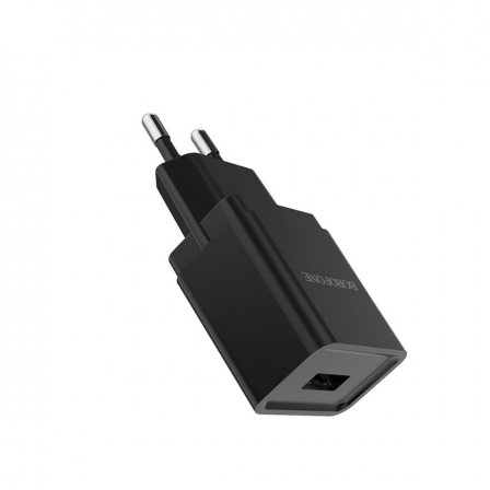 

Мережевий зарядний пристрій BOROFONE BA19A Nimble single port Black