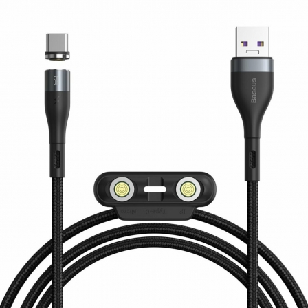 

Кабель Baseus Zinc Magnetic Safe Fast Charging Data Cable USB to M+L+C 5A 1m Gray+Black