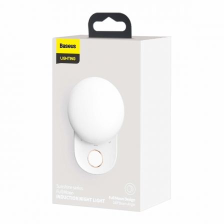 

Світильник Baseus Full Moon Human Body Induction Night Light G2 White