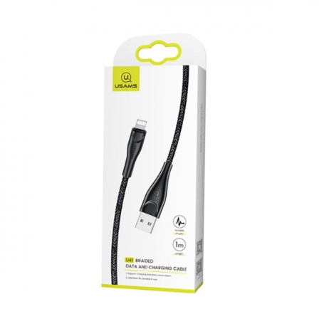 

Кабель Usams US-SJ397 U41 Lightning Braided Data and Charging Cable 3m Black