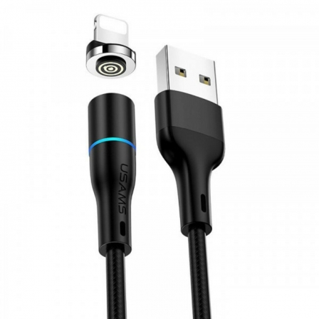 

Кабель Usams US-SJ352 U32 Lightning Aluminum Alloy Magnetic Charging and Data Cable 1m Black