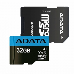 microSDHC (UHS-1) A-DATA Premier 32Gb Class 10 A1 (R-100Mb/s)  (adapter SD)