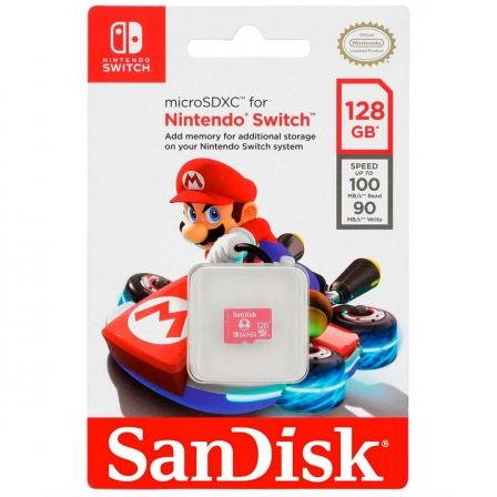 

microSDXC (UHS-1) SanDisk For Nintendo Switch128Gb class 10 (R100Mb/s, W90Mb/s)