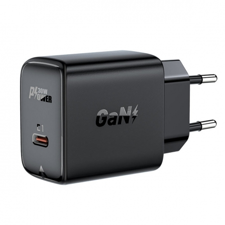 

Мережевий зарядний пристрій ACEFAST A21 30W GaN single USB-C charger Black