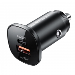 Автомобільний зарядний пристрій ACEFAST B1 mini 38W(USB-C+USB-A) dual-port metal car charger