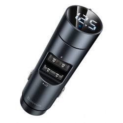АЗП з FM-модулятором Baseus Energy Column Car Wireless MP3 Charger (PPS Quick Charger-English) Dark (CCNLZ-C0G)