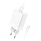 Мережевий зарядний пристрій BOROFONE BA47A Mighty speed single port QC3.0 3A + Type-C cable White