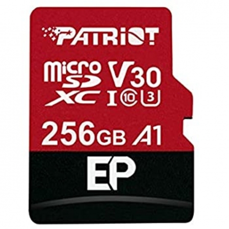 microSDXC (UHS-1 U3) Patriot EP Series 256Gb class 10 V30 (R-100MB/s, W-80MB/s) (adapter SD)