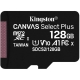 microSDXC (UHS-1) Kingston Canvas Select Plus 128Gb class 10 А1 (R-100MB/s) (adapter SD)