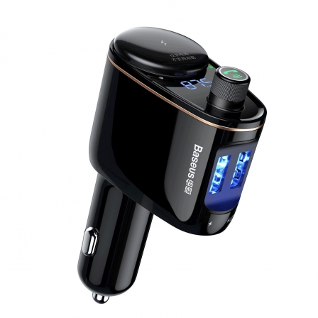 

АЗП з FM-модулятор Baseus Locomotive Wireless MP3 Vehicle Charger Black