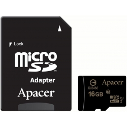 microSDHC (UHS-1) Apacer 16Gb class 10 (adapter SD)