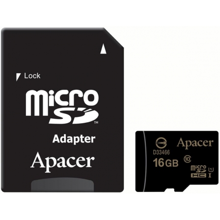 

microSDHC (UHS-1) Apacer 16Gb class 10 (adapter SD)