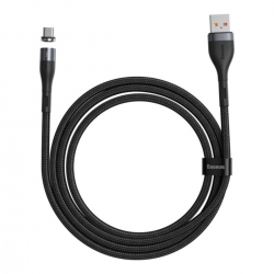 Кабель Baseus Zinc Magnetic Safe Fast Charging Data Cable USB to IP 2.4A 1m Gray+Black