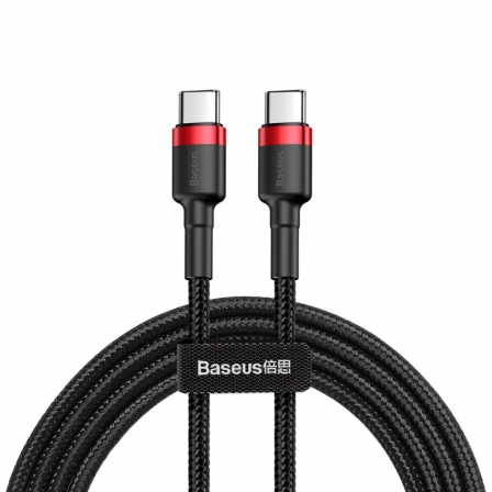 

Кабель Baseus Cafule USB Cable Type-C-Type-C 3A 1m Red+Black