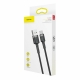 Кабель Baseus Cafule Cable USB For Type-C 3A 2m Gray+Black