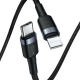 Кабель Baseus Cafule Cable Type-C to iP PD 18W 1m Gray+Black