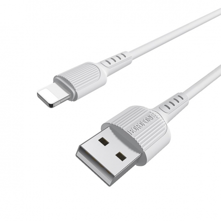 

Кабель BOROFONE BX16 USB to iP 2A, 1m, PVC, TPE connectors, White