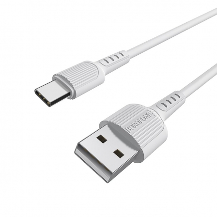 

Кабель BOROFONE BX16 USB to Type-C 2A, 1m, PVC, TPE connectors, White