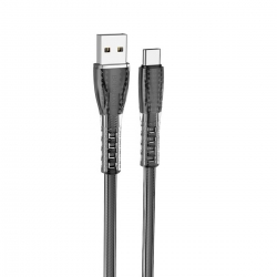 Кабель BOROFONE BU31 USB to Type-C 3A, 1m, PVC, PVC connectors, Black