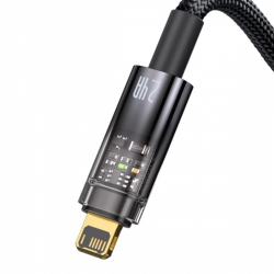 Кабель Baseus Explorer Series Auto Power-Off Fast Charging Data Cable USB to IP 2.4A 2m Black