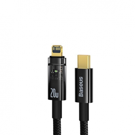 

Кабель Baseus Explorer Series Auto Power-Off Fast Charging Data Cable Type-C to IP 20W 1m Black