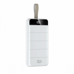Зовнішній акумулятор REMAX Leader Series 22.5W Multi-compatible Fast Charging Power Bank (with LED light) 30000mah RPP-183 White