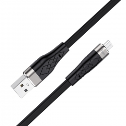 Кабель HOCO X53 USB to Micro 2.4A, 1m, silicone, aluminum connectors, Black