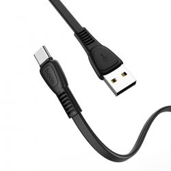 Кабель HOCO X40 USB to Type-C 3A, 1m, TPE, TPE connectors, Black