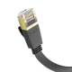 Кабель HOCO US07 General pure copper flat network cable(L5M) Black