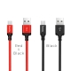 Кабель HOCO X14 USB to Micro 2A, 2m, nylon, aluminum connectors, Black