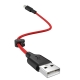 Кабель HOCO X21 Plus USB to Micro 2.4A, 0.25m, silicone, silicone connectors, Black+Red